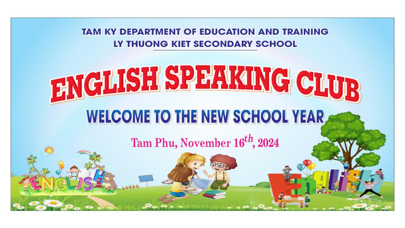 SINH HOẠT CLB TIẾNG ANH THÁNG 11 CHỦ ĐỀ “WELCOME TO THE NEW SCHOOL YEAR”